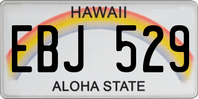 HI license plate EBJ529