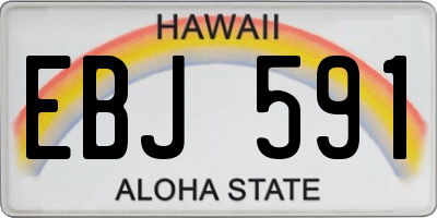 HI license plate EBJ591