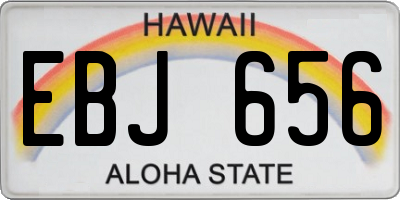 HI license plate EBJ656