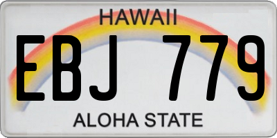 HI license plate EBJ779