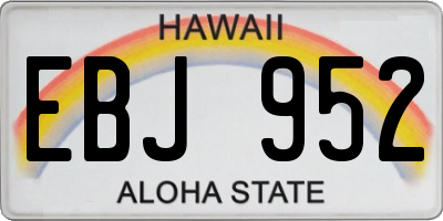 HI license plate EBJ952