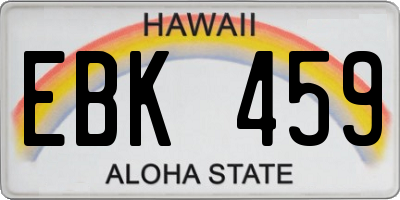 HI license plate EBK459