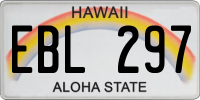 HI license plate EBL297