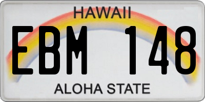 HI license plate EBM148