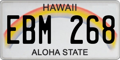 HI license plate EBM268
