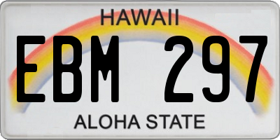 HI license plate EBM297