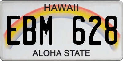 HI license plate EBM628