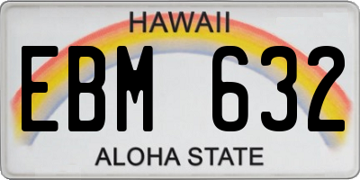HI license plate EBM632
