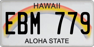 HI license plate EBM779
