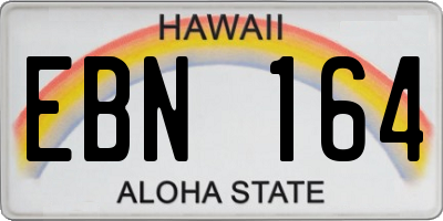 HI license plate EBN164