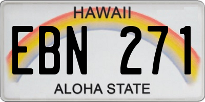 HI license plate EBN271