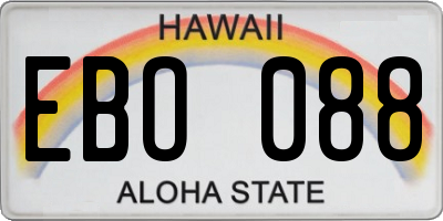 HI license plate EBO088
