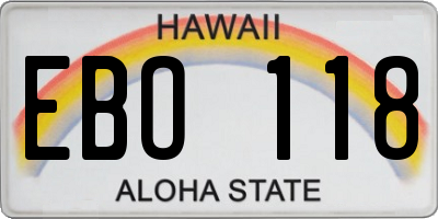 HI license plate EBO118
