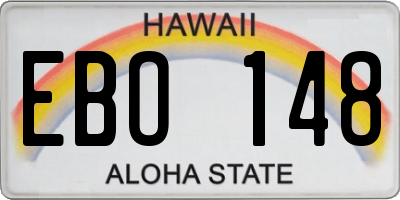 HI license plate EBO148