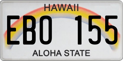 HI license plate EBO155