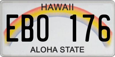 HI license plate EBO176