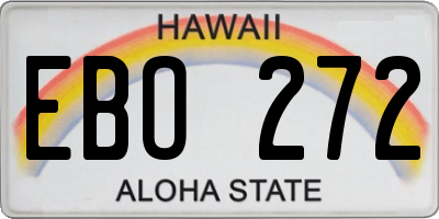 HI license plate EBO272