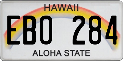 HI license plate EBO284