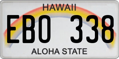 HI license plate EBO338