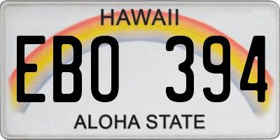 HI license plate EBO394