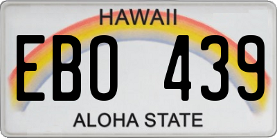 HI license plate EBO439