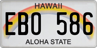 HI license plate EBO586
