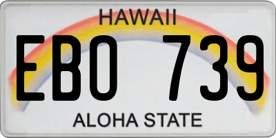 HI license plate EBO739