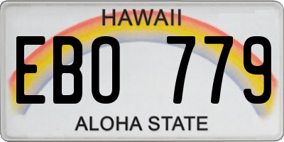 HI license plate EBO779