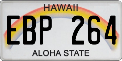 HI license plate EBP264