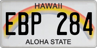 HI license plate EBP284