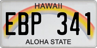 HI license plate EBP341