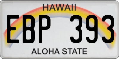 HI license plate EBP393