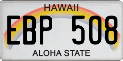 HI license plate EBP508
