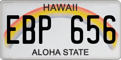 HI license plate EBP656
