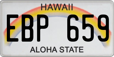 HI license plate EBP659