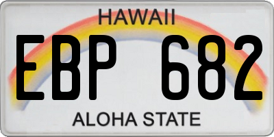 HI license plate EBP682