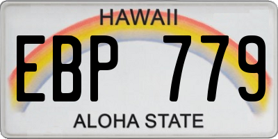 HI license plate EBP779