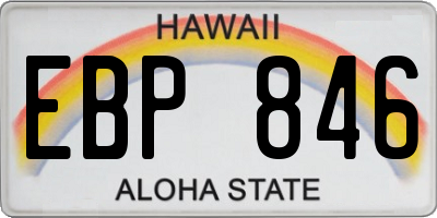 HI license plate EBP846