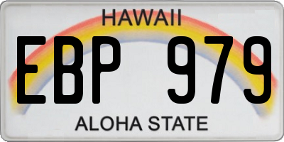 HI license plate EBP979