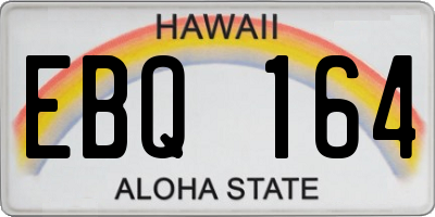 HI license plate EBQ164