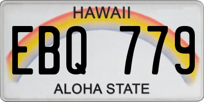 HI license plate EBQ779