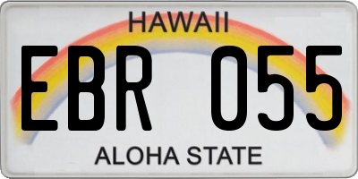 HI license plate EBR055