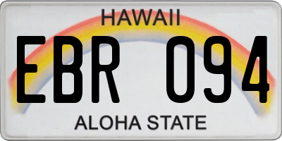 HI license plate EBR094