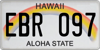 HI license plate EBR097
