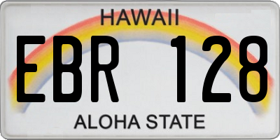 HI license plate EBR128