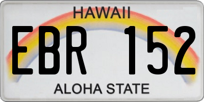 HI license plate EBR152
