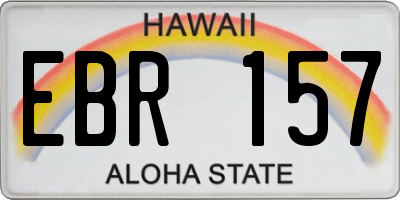 HI license plate EBR157