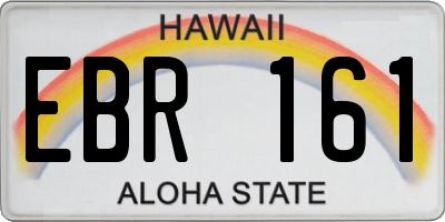 HI license plate EBR161