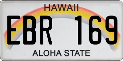 HI license plate EBR169