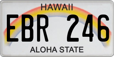 HI license plate EBR246